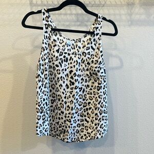 OldNavy Leopard Print Linen Tank